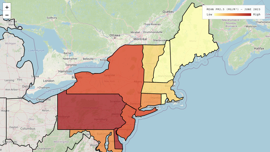 Canadian Wildfire Air Quality Spillover